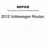 Kugel Front Rear Wheel Bearing & Hub Assembly Kit For 2012 Volkswagen Routan K70-101427